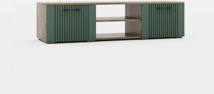 Модульная гостиная "Монреаль" - Дуб канзас/Зеленый матовый