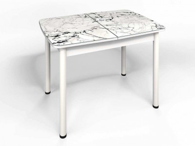 Стол СМ-1 Флорида ноги окрас круглый белый/серебро