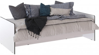 Асцелла Кровать белый/графит серый 900