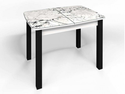 Стол СМ-1 Флорида ноги окрас квадратный белый/черный