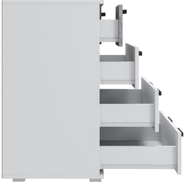 Комод "Стандарт №5" НЕВ (800х828х460) белый/цемент светлый