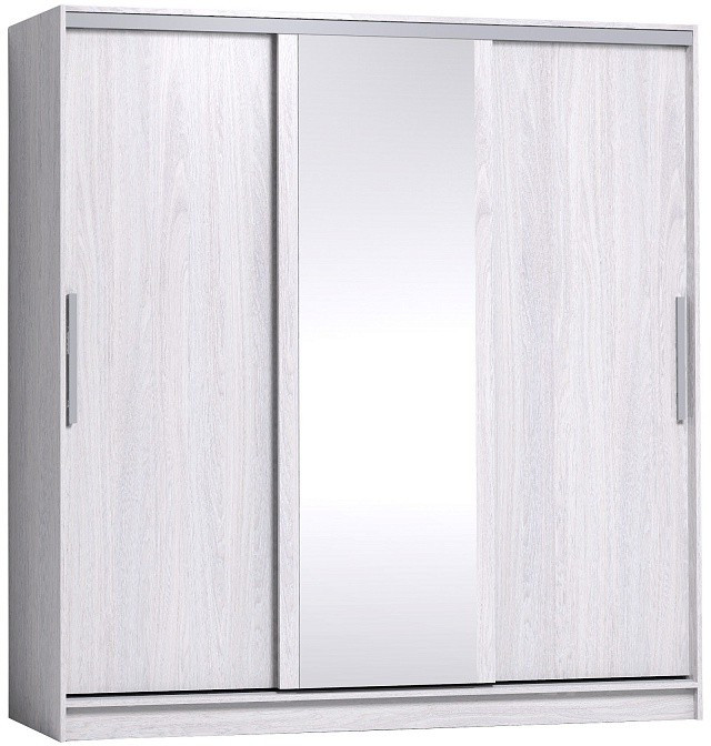 Шкаф-купе с зеркалом Стрике 2000  Ясень Анкор светлый