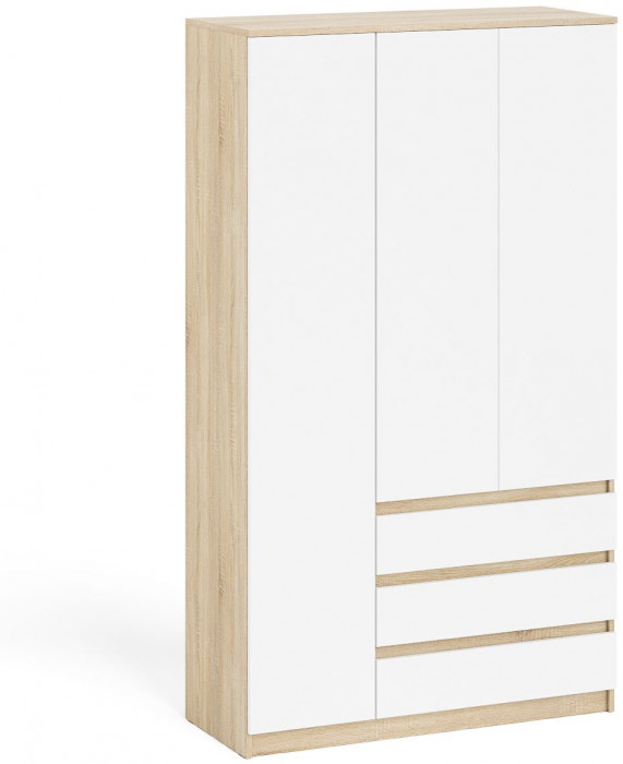 Мори Шкаф МШ1200.1, цвет дуб сонома/белый, ШхГхВ 120,4х50,4х209,6 см., НЕ универсальная сборка