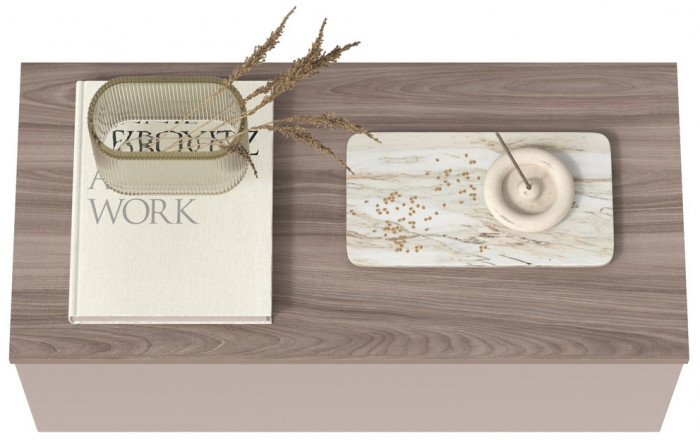 Роквуд Тумба под ТВ 16.54.01, цвет корпус ДСП эмили блаш/фасады МДФ крем, ШхГхВ 76,8х36,8х32 см.