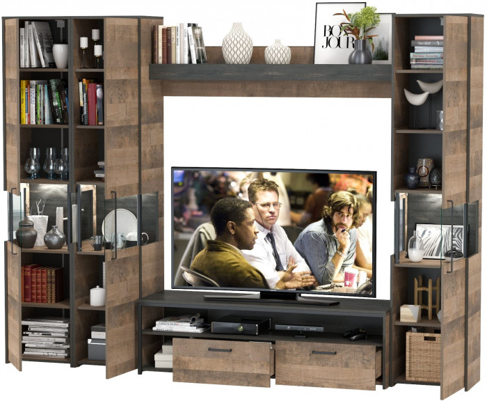 Трувор Гостиная 031, дуб гранж песочный/интра