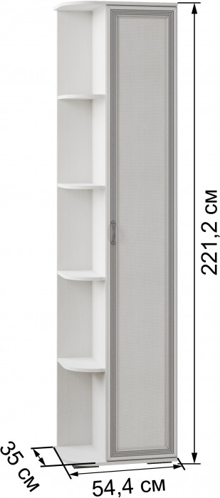 Модульная спальня Ливорно, набор 4, Ясень анкор светлый