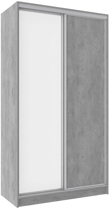 Шкаф-купе двухдверный с зеркалом 1200 Домашний Ателиер светлый