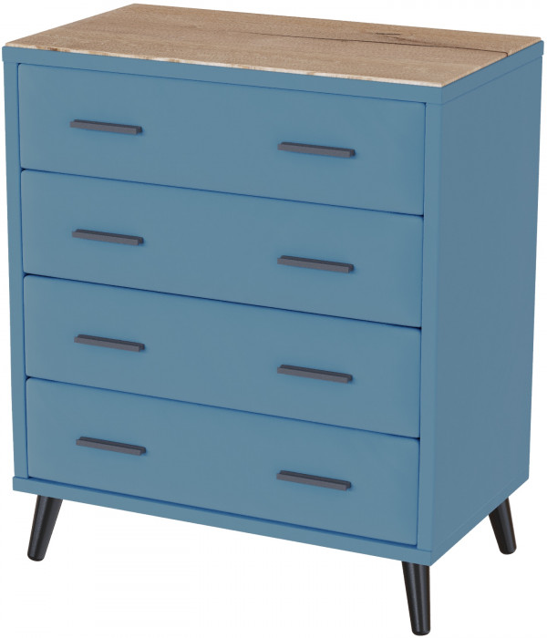 Комод интерьерный Пай светло-голубой/мдф дуб канадский