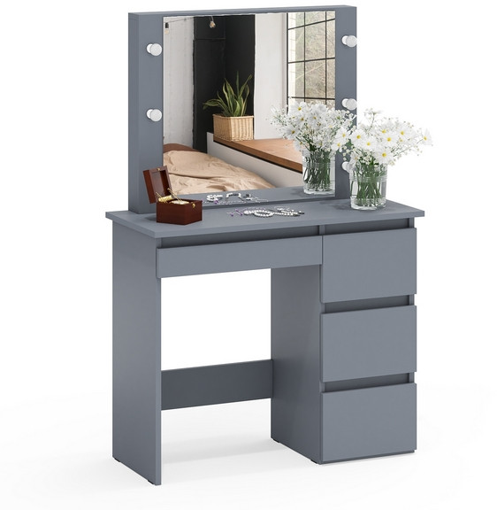 Стол косметический с подсветкой Сура, графит