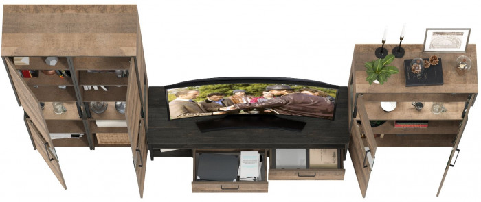 Трувор Гостиная 040, дуб гранж песочный/интра