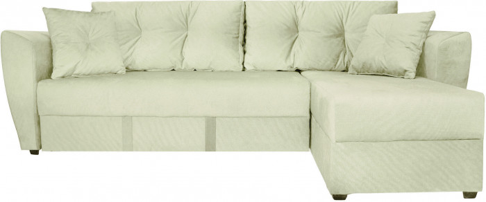 Диван-еврокнижка угловой Амстердам Люкс, 150х200, велюр бежевый