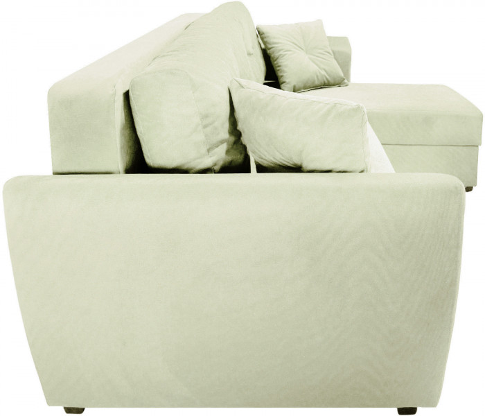 Диван-еврокнижка угловой Амстердам Люкс, 150х200, велюр бежевый