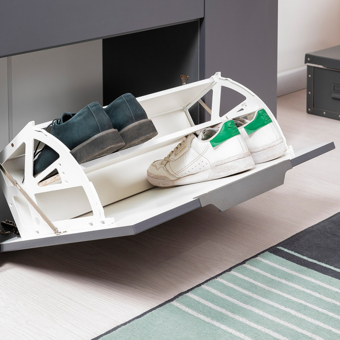 Октава Прихожая 24, серый графит/дуб крафт золотой/фасады МДФ серый графит