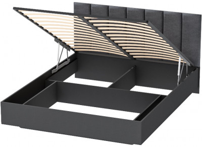 Кровать 1,6 арт.031-М1 (Полосы) Антрацит/Антрацит (ПМ)